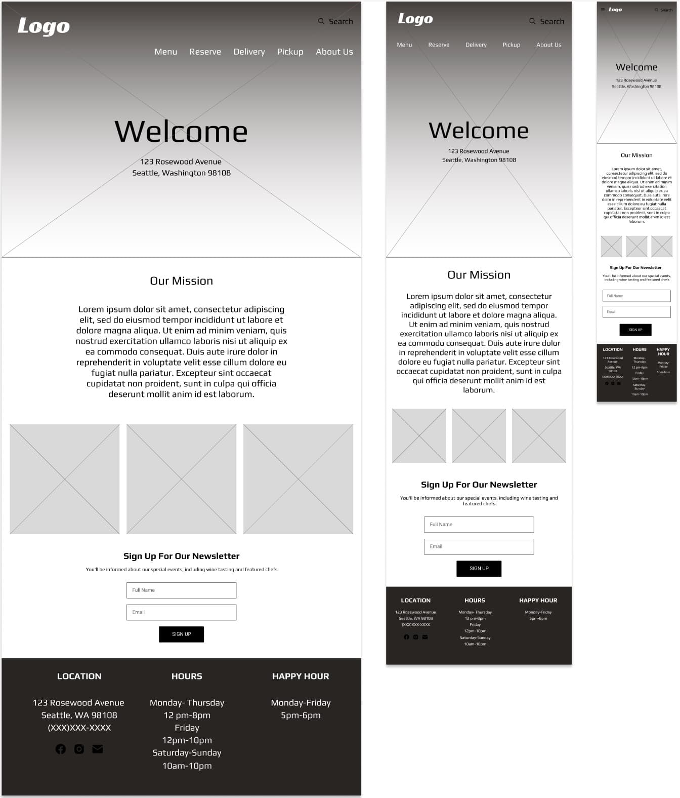 Birds In Paradise Wireframes