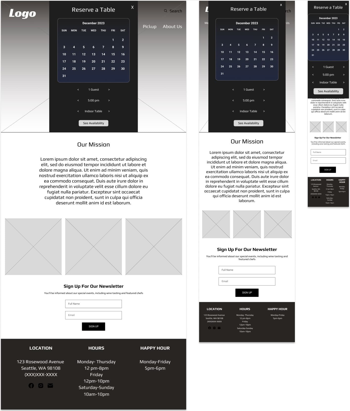 Birds In Paradise Wireframes