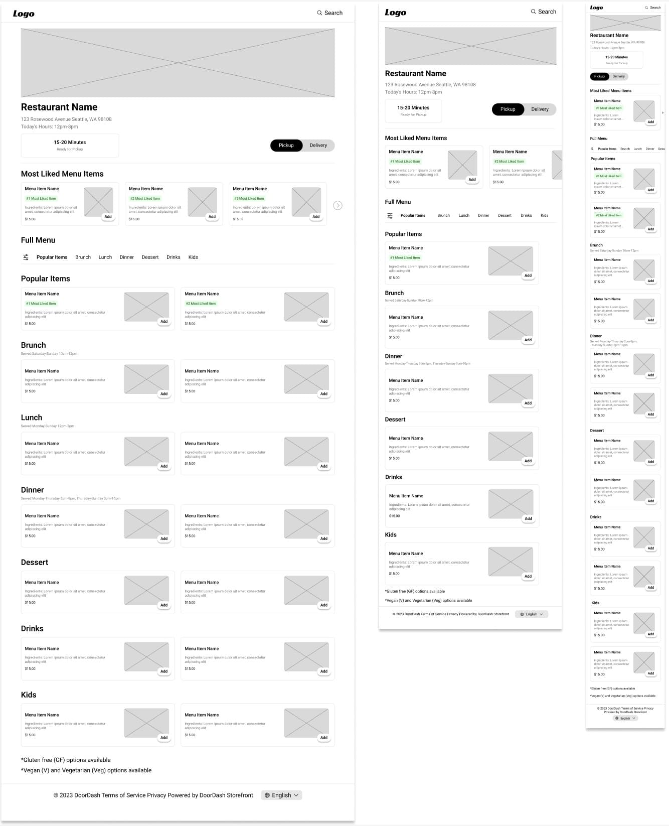 Birds In Paradise Wireframes