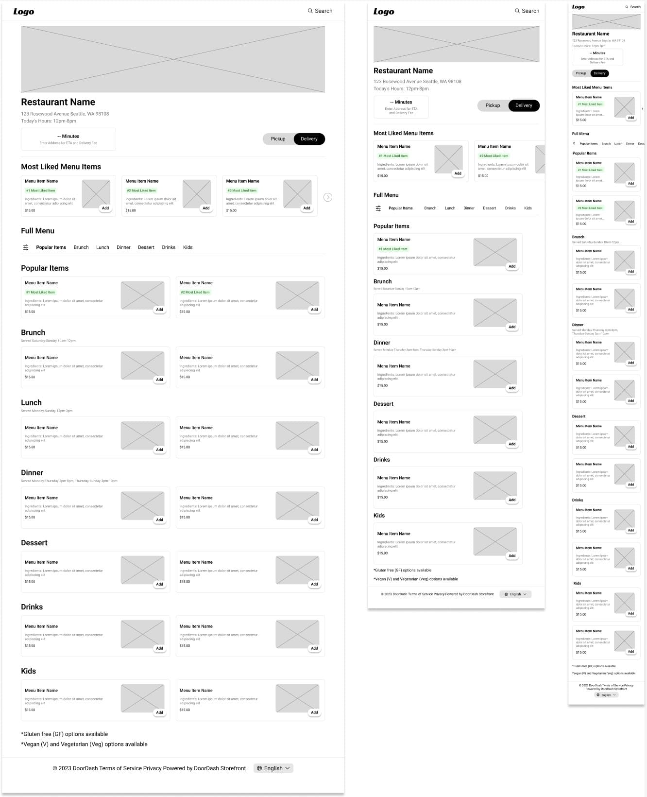 Birds In Paradise Wireframes